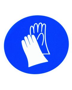 Aufkleber "Handschutz benutzen"