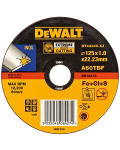 DeWalt Trennscheibe Edelstahl, flach 125 mm