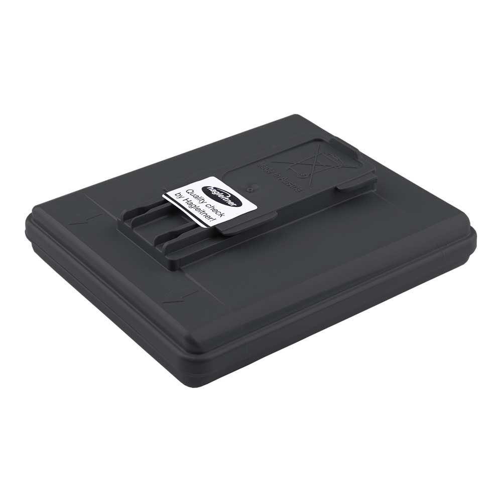 Produktbild der Hagleitner Batterie-Einheit M in schwarzer Farbe für diverse Hagleitner Spender.